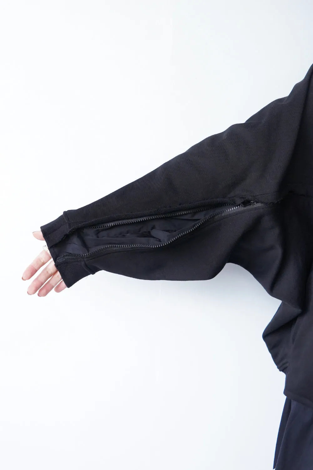 アレンジジップ変形パーカ