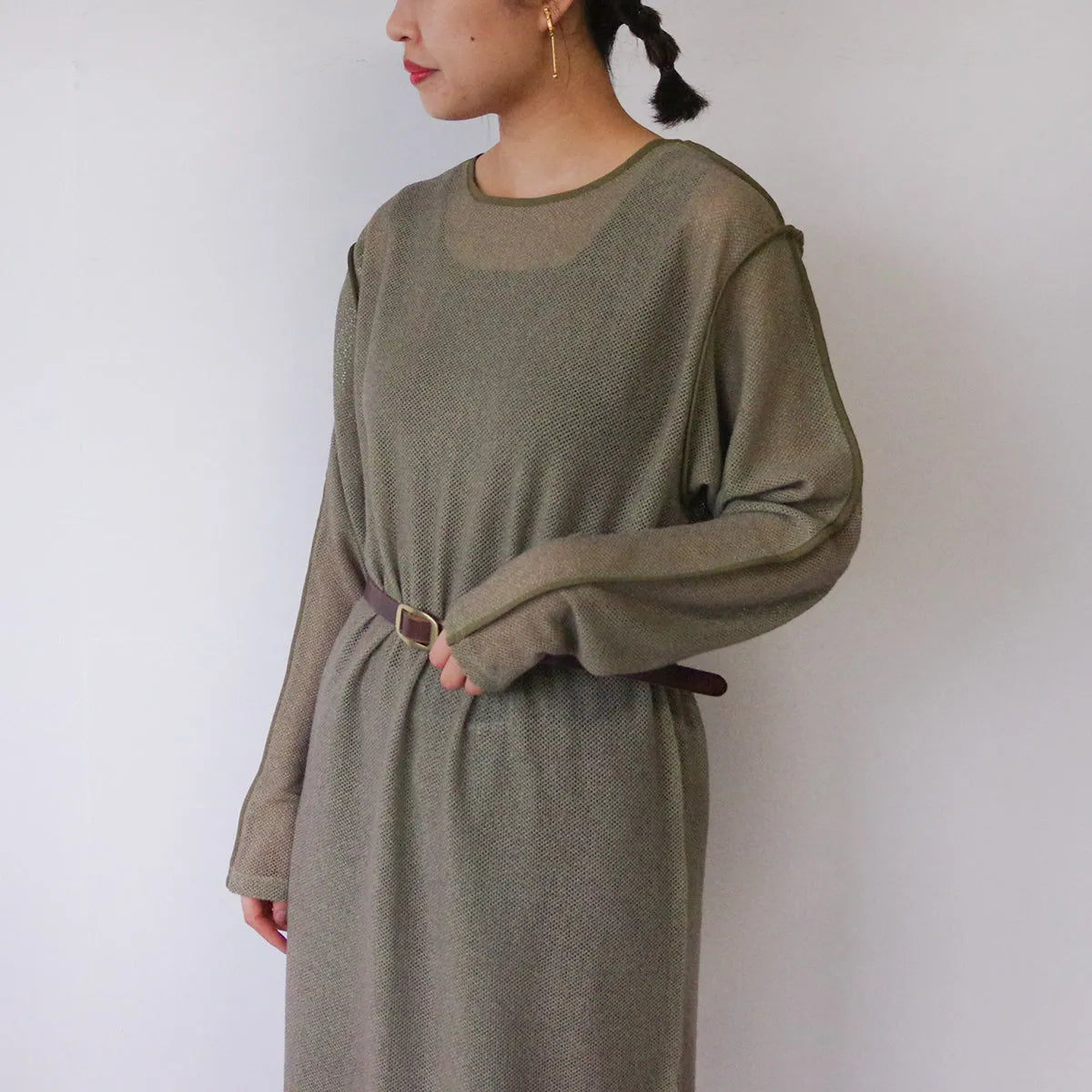 【CHIGNON】メッシュパイピングワンピース