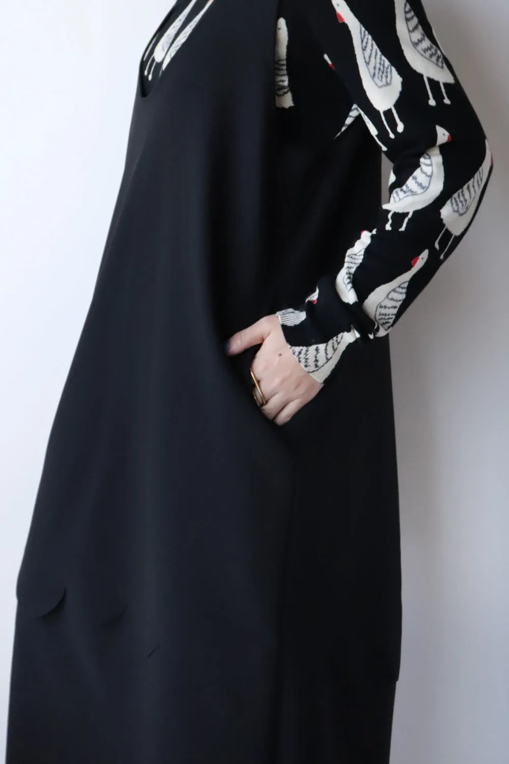 スカラップ切替ジャンパースカート