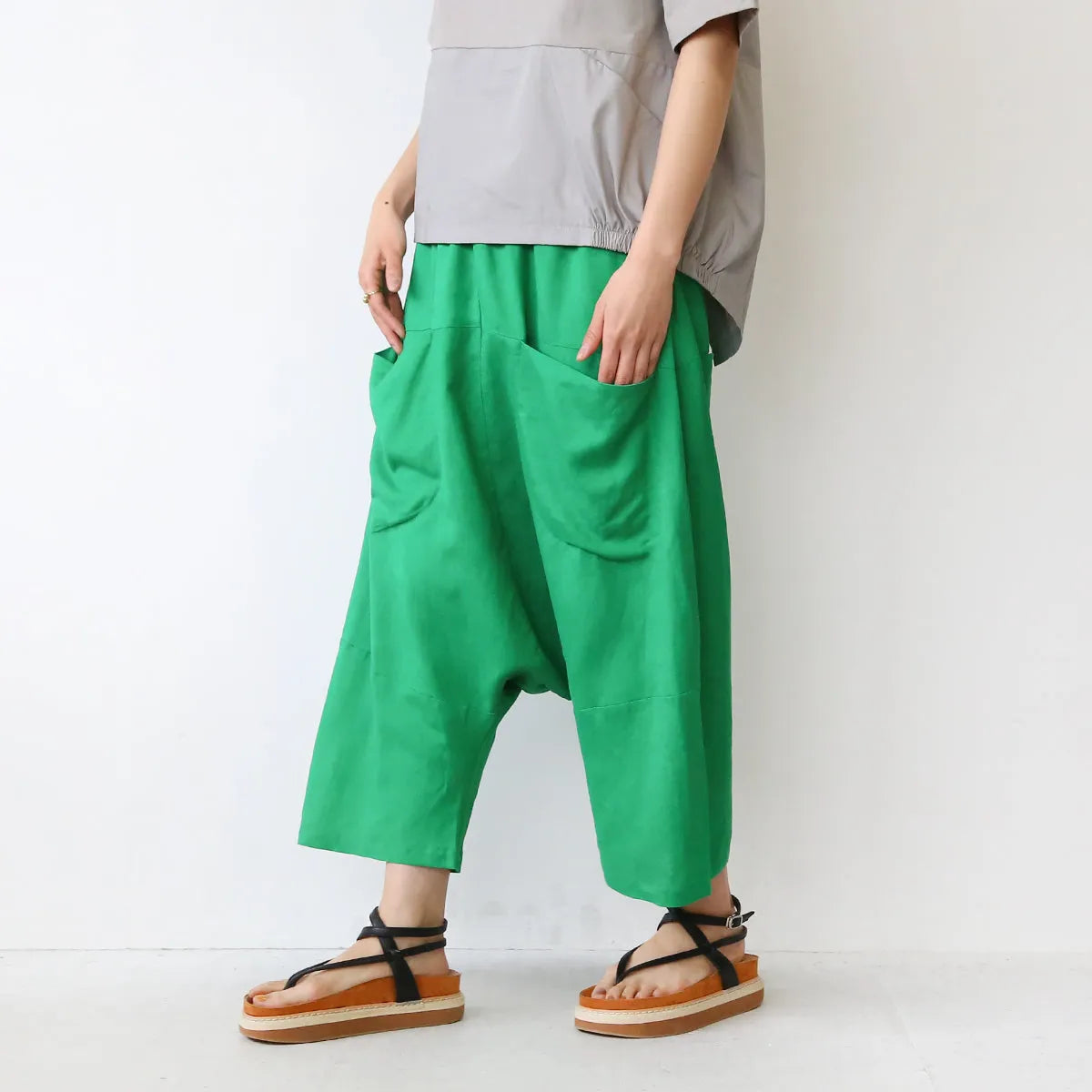 【LILA n’ citta】リネンサルエルパンツ
