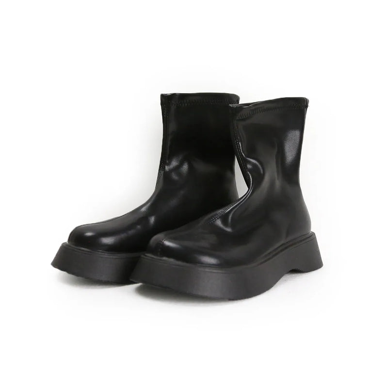 3カラー 厚底ストレッチブーツ