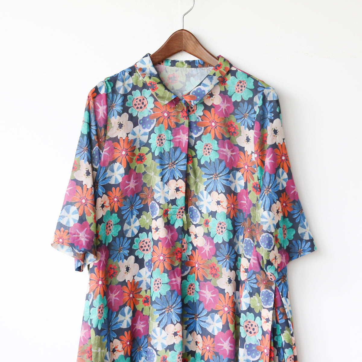 マルチ花柄 フレアシャツワンピース – LILA & CITTA ONLINE SHOP