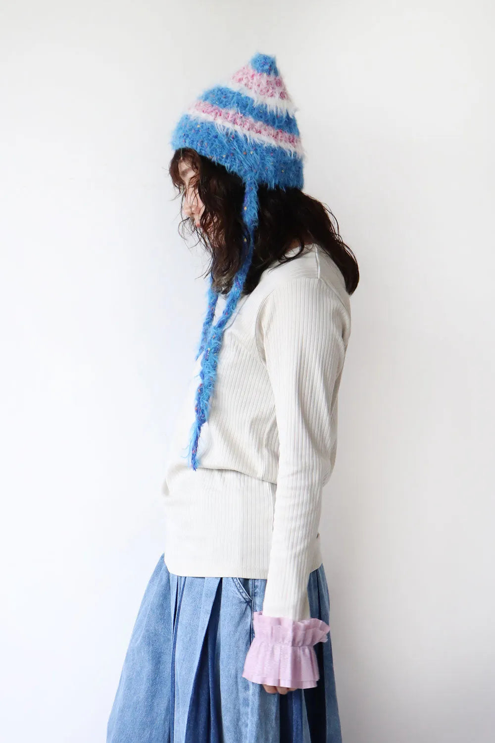 【nunuforme】ダブルフリルスリーブT