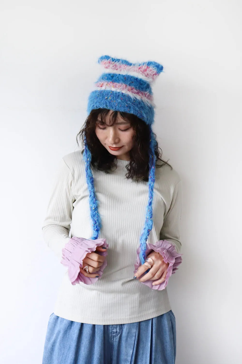 【nunuforme】ダブルフリルスリーブT