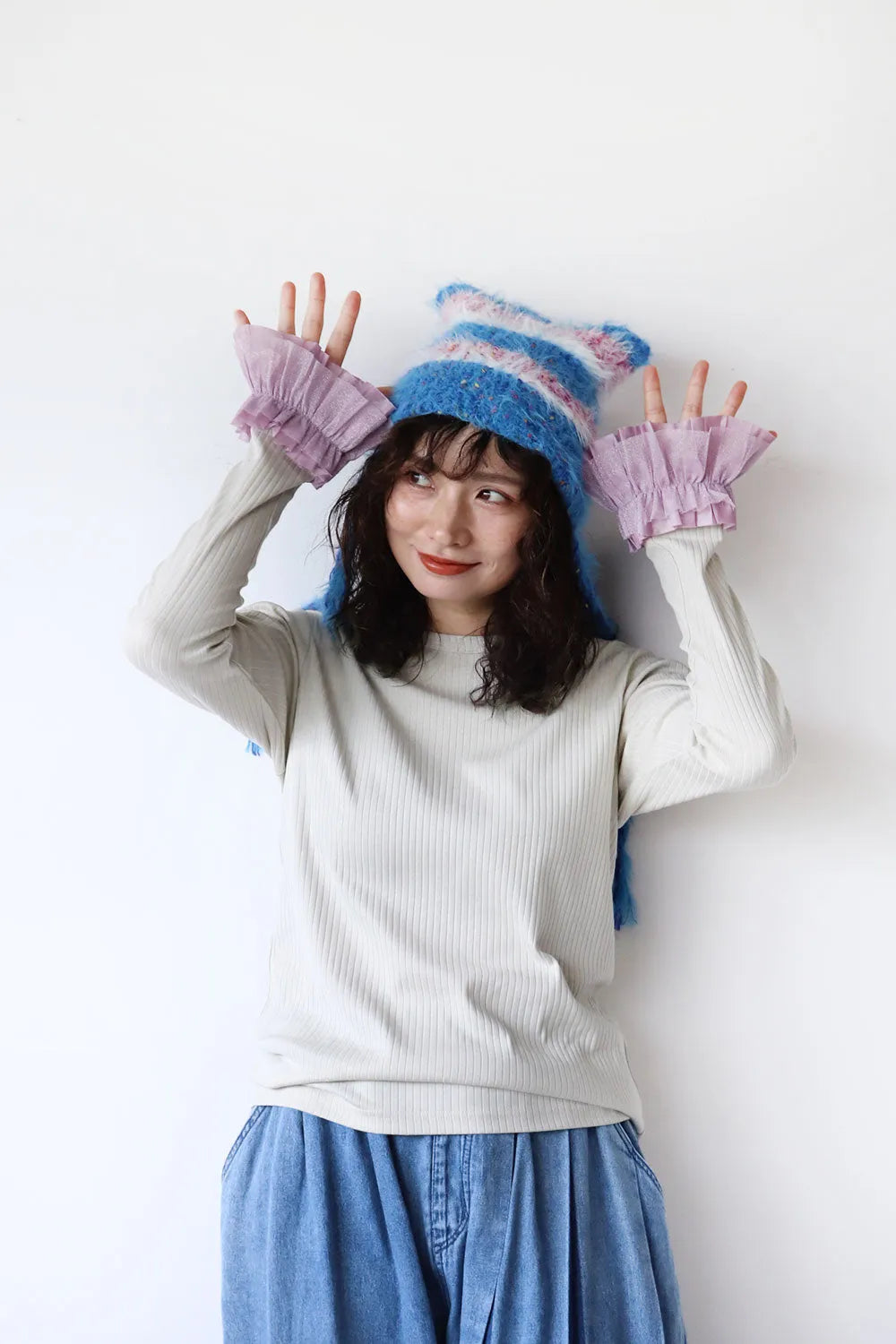 【nunuforme】ダブルフリルスリーブT