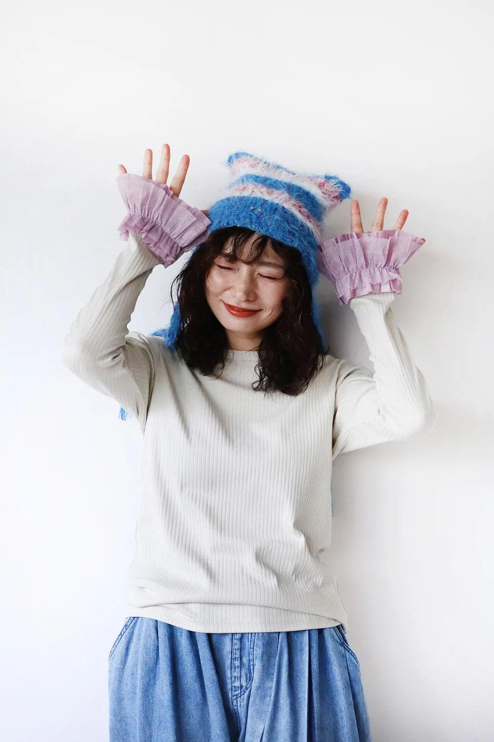 【nunuforme】ダブルフリルスリーブT