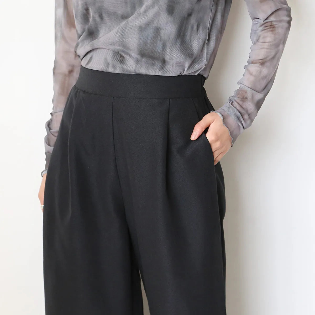 麻ライクワイドパンツ