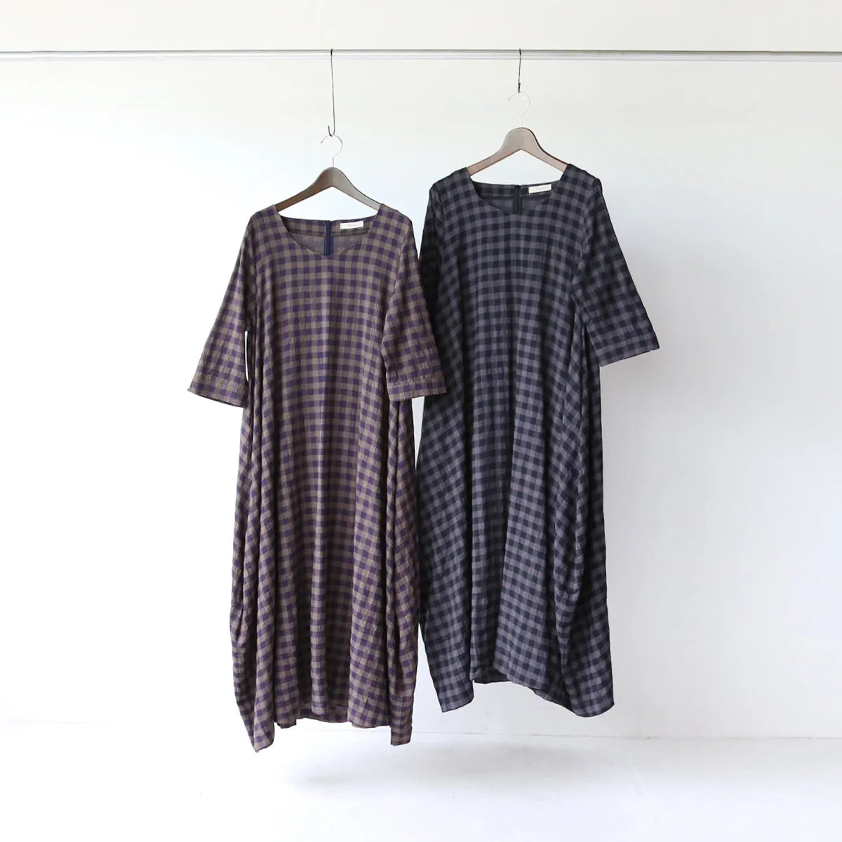 LILA n' citta】ダイヤネックチェック柄ワンピース – LILA & CITTA