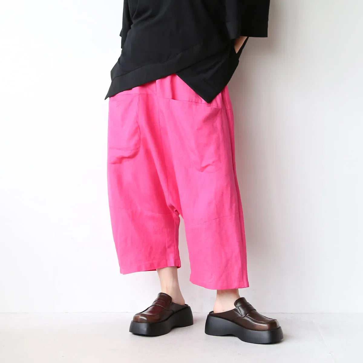 【LILA n’ citta】リネンサルエルパンツ