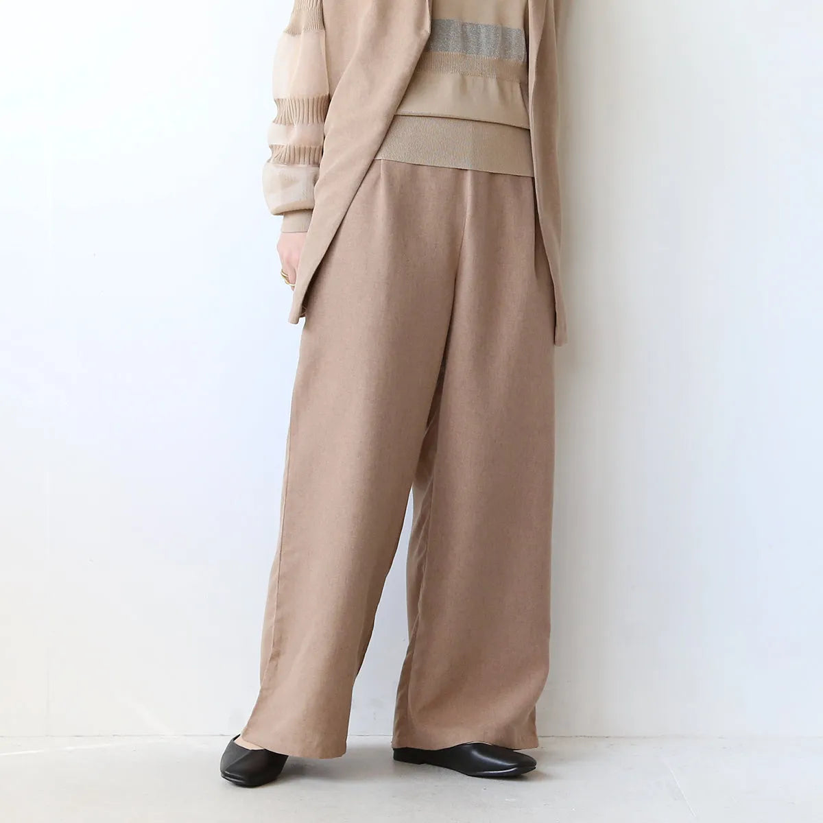 麻ライクワイドパンツ