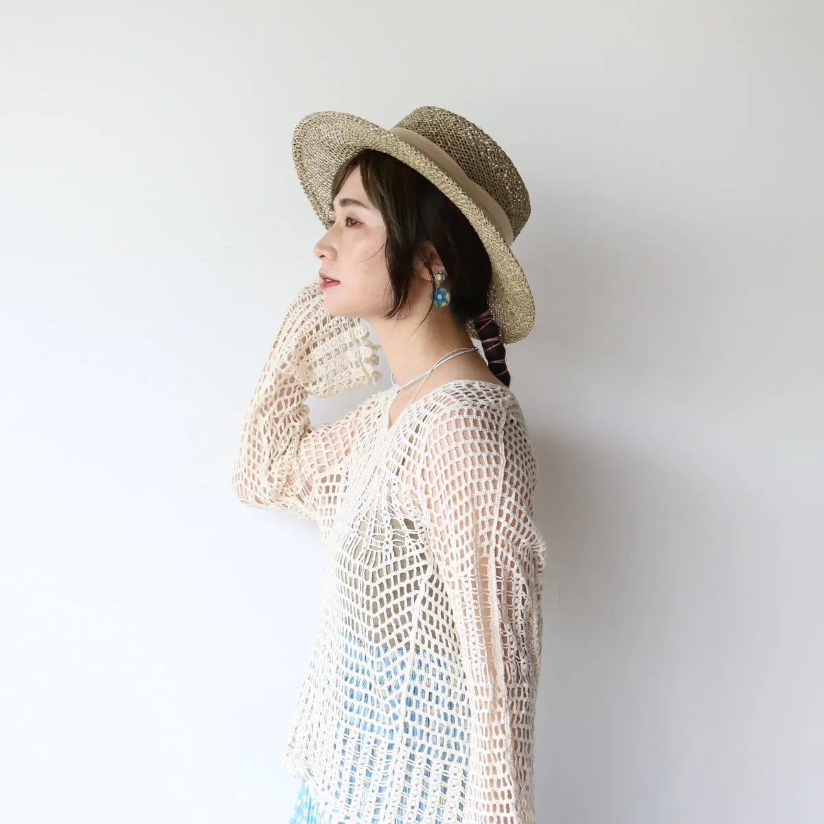 テープりぼんストローハット