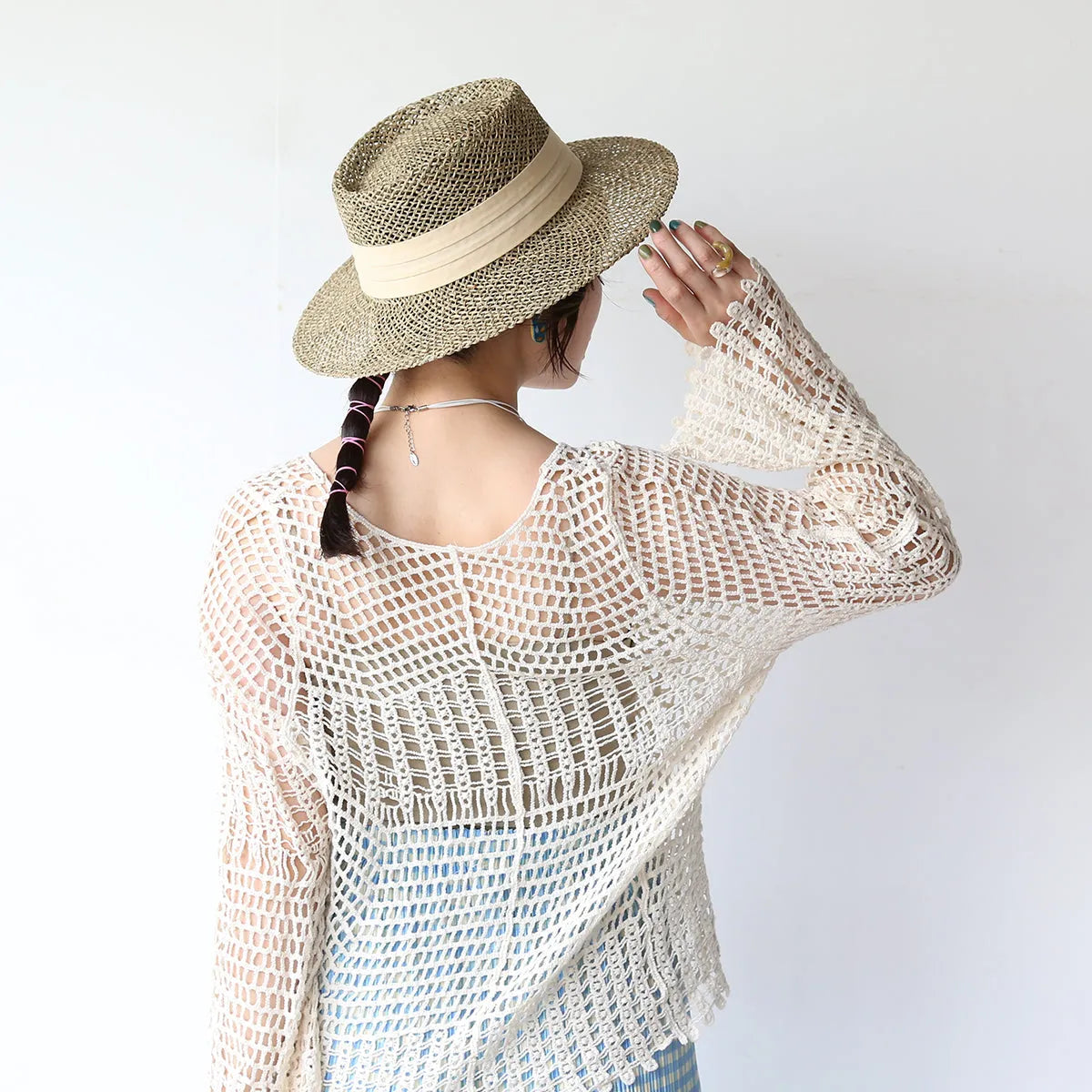 テープりぼんストローハット