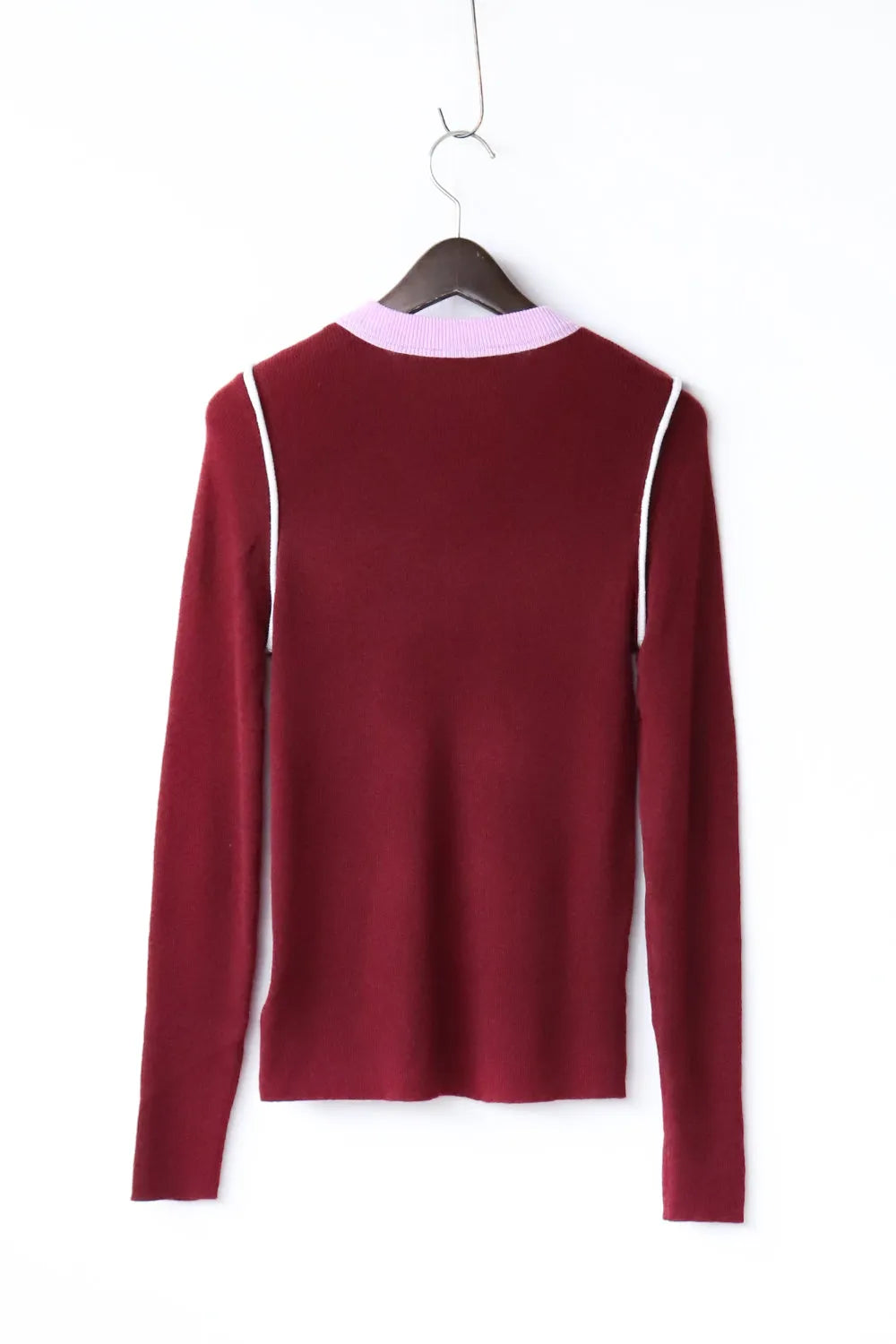 ホワイトライン配色ニットソー