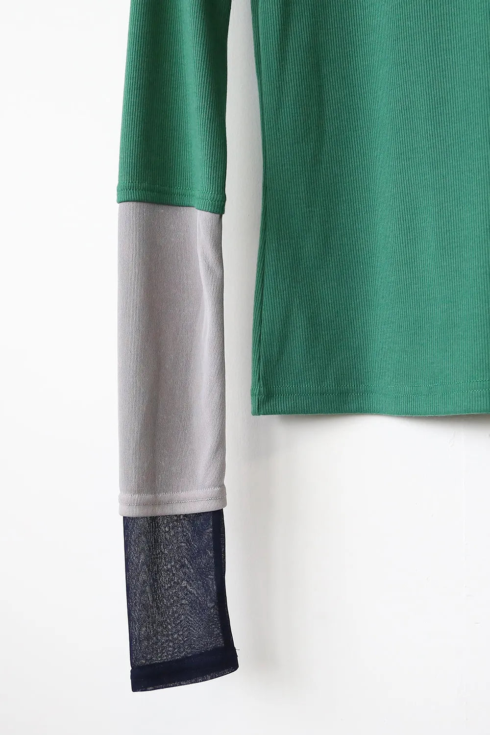 【MICALLE MICALLE】アシメシアースリーブカットソー