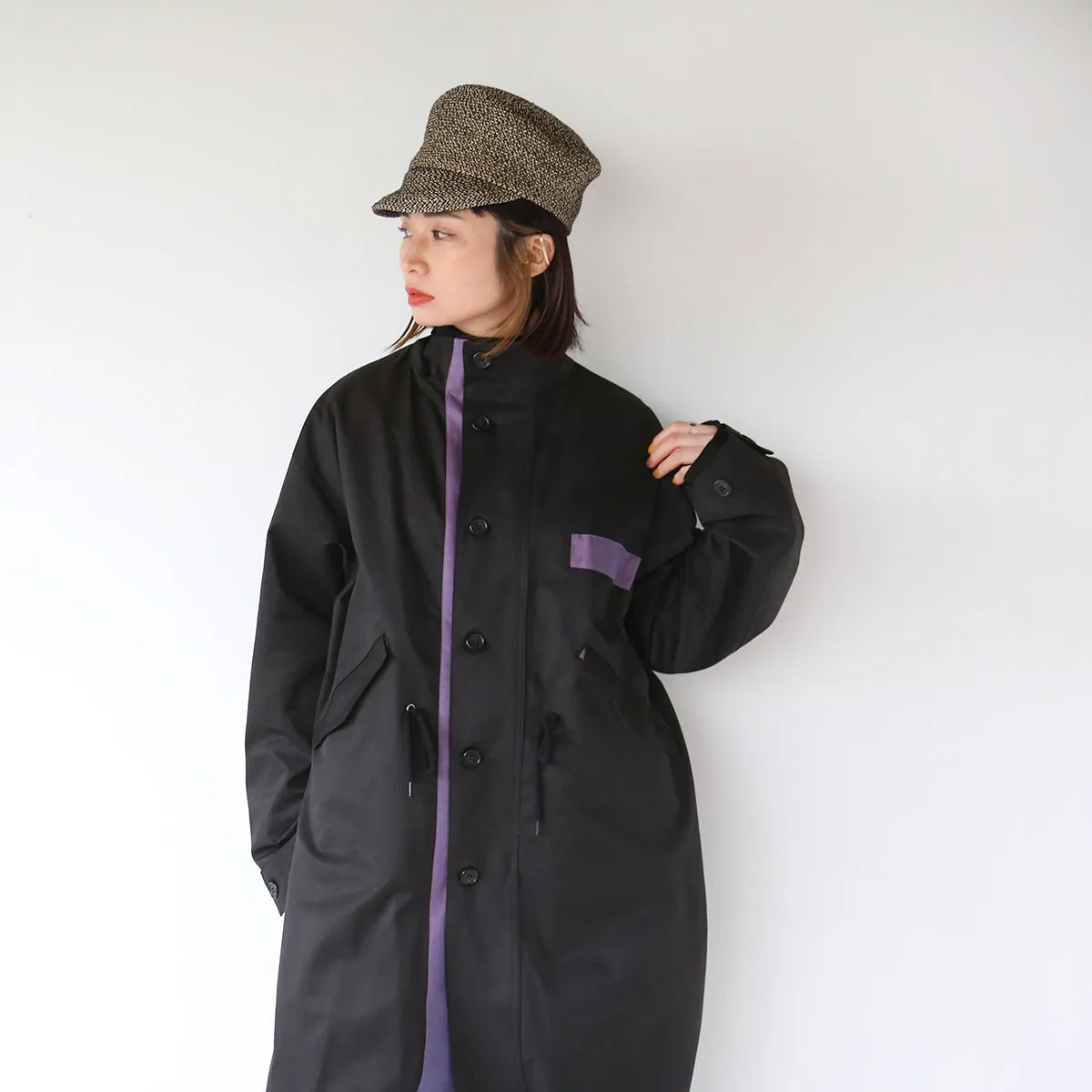 【LILA n’ citta】バイカラーフィッシュテールコート