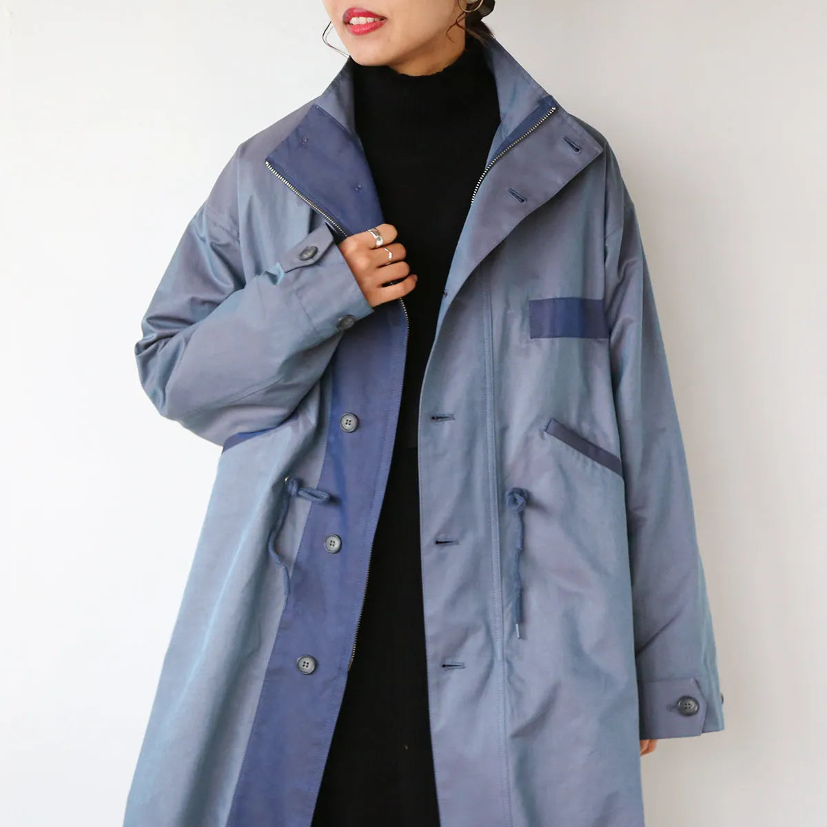 【LILA n’ citta】バイカラーフィッシュテールコート