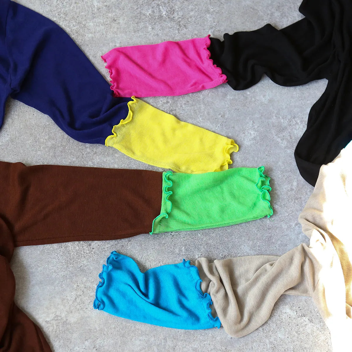 配色切替薄手カットソー