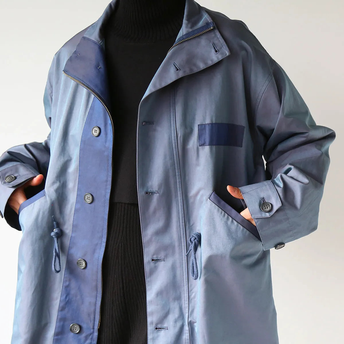 【LILA n’ citta】バイカラーフィッシュテールコート