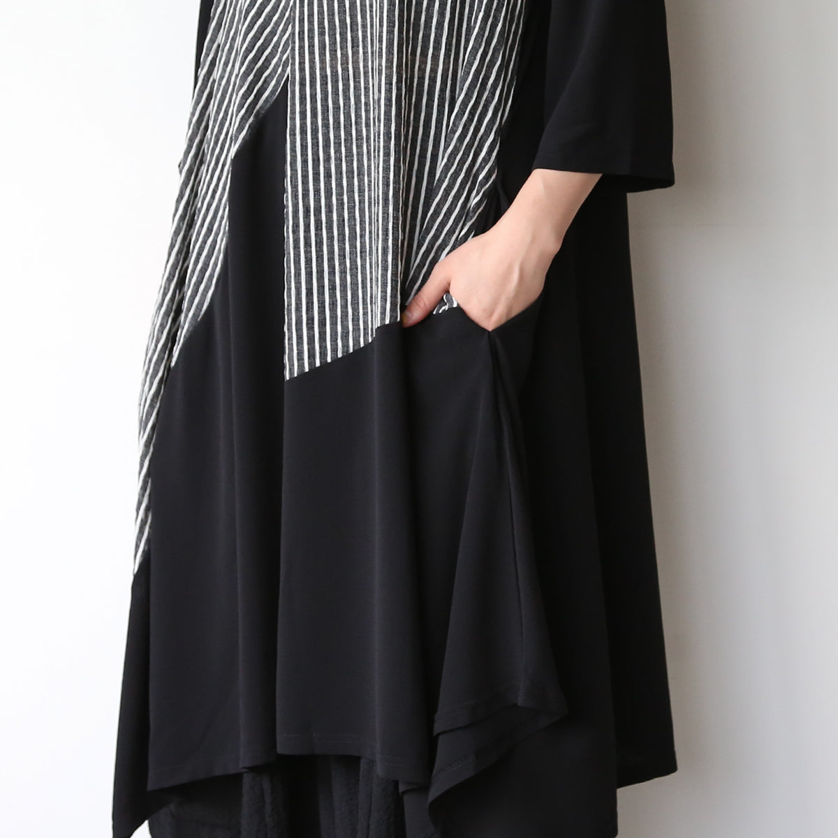 無地×ストライプ切替ボックスワンピース – LILA & CITTA ONLINE SHOP