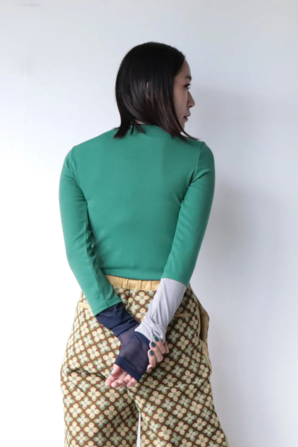 【MICALLE MICALLE】アシメシアースリーブカットソー