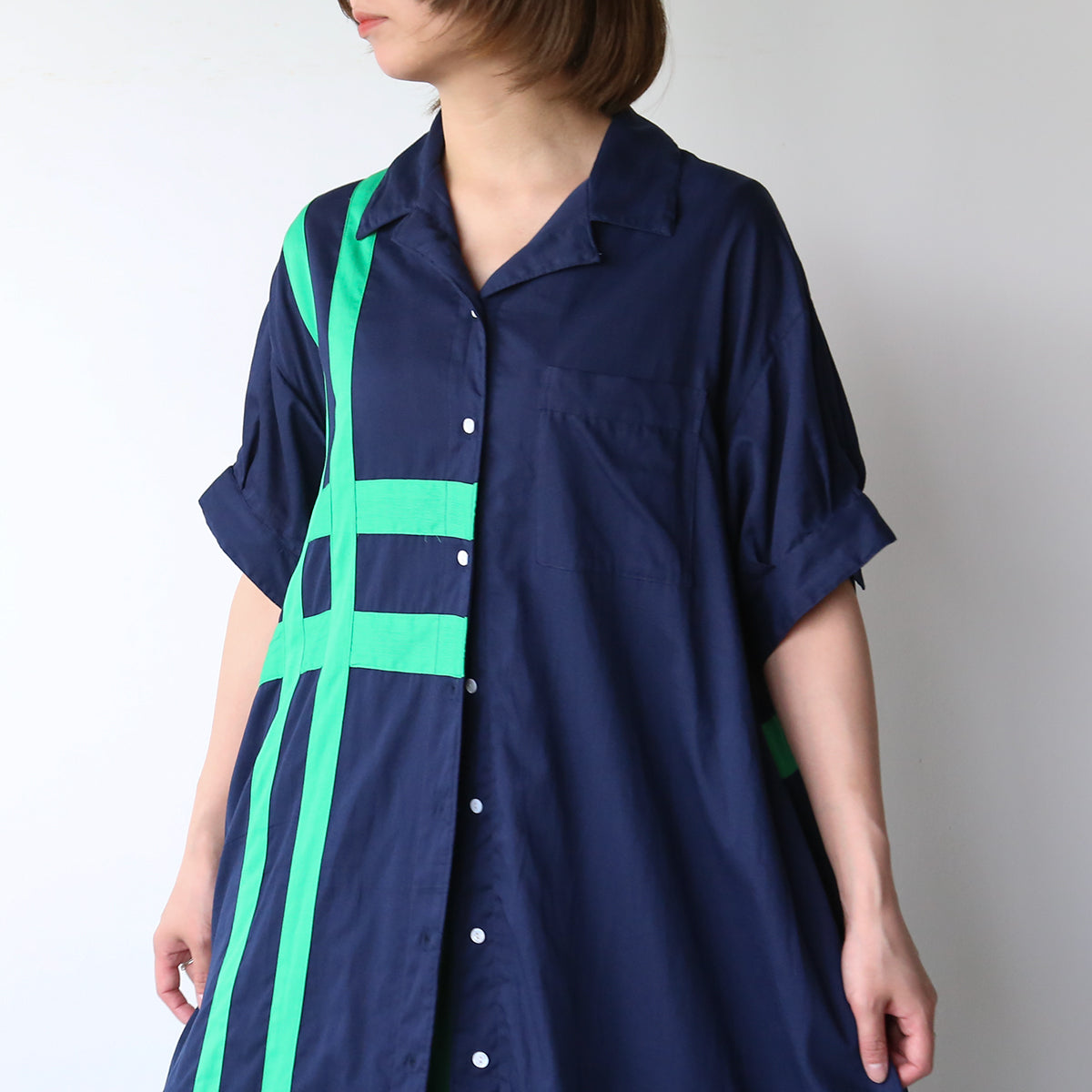 fu-dueka::】ライン使い開襟ワンピース – LILA & CITTA ONLINE SHOP