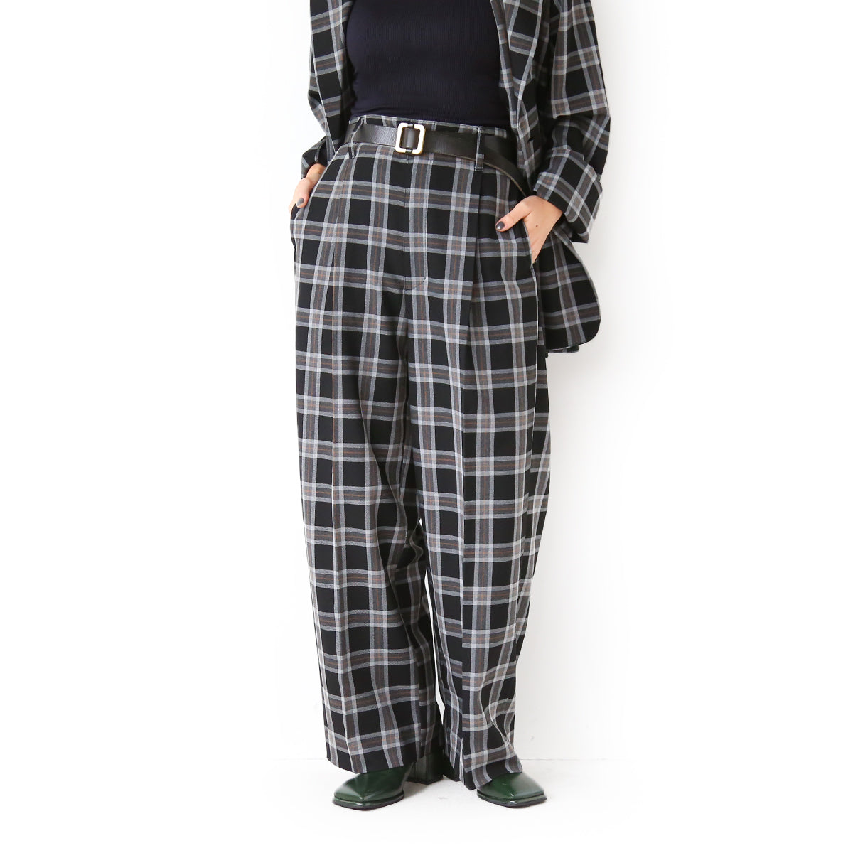豪華 LILA SHOP ONLINE CITTA & LILA – citta】チェック柄ワイドパンツ n' パンツ